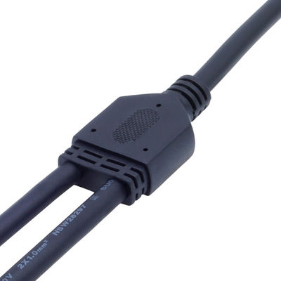 Μαύρος IP67 αδιάβροχος 8A συνδετήρας τύπου Y για εφαρμογές 250V