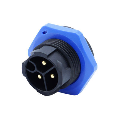 Άνδρας πίσω πίνακα Mount Socket M20 αυτοκλείδωσης Αδιάβροχο LED IP67 συνδέσεις