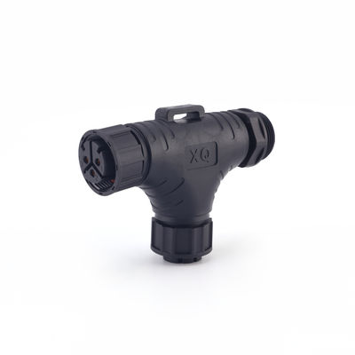 Φαρμακευτική τιμή IP68 3 οδοι M25 υδατοασφαλής πίνακα Mount Connector σχήμα Τ αρσενικό θηλυκό εξωτερικά υδατοασφαλείς καλώδια συνδέσεις